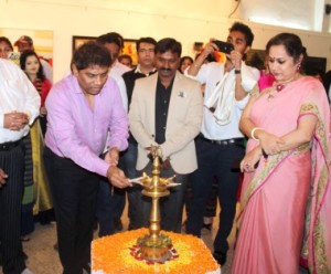 Bollywood Actor Johny Lever Inaugurates artist Kiran Varikilla painting exhibition