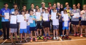 The winners and runners up of the different events proudly pose with their medals and certificates after the finals of The Malabar Hill Club 3-Star Mumbai City District Table Tennis Tournament .