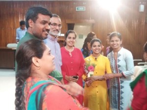 Manjul Bharadwaj and team interact with audience 