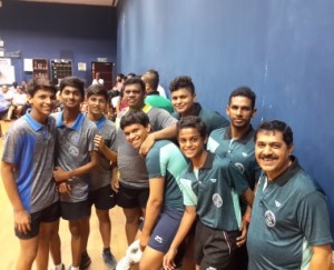 PJ Hindu Gymkhana A and B team players pose for a photo after their match.