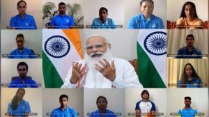 PM interacts sportspersons