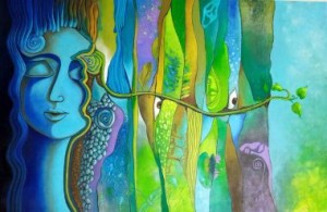 acrylic & oil on canvas