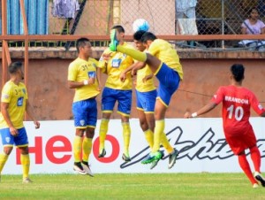 Action during the Mumbai FC and Churchil Bros, Goa during the  2nd round I-league match. 