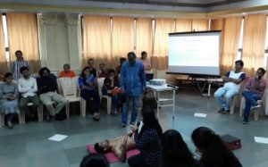 Dr. Pradnya demonstrates 